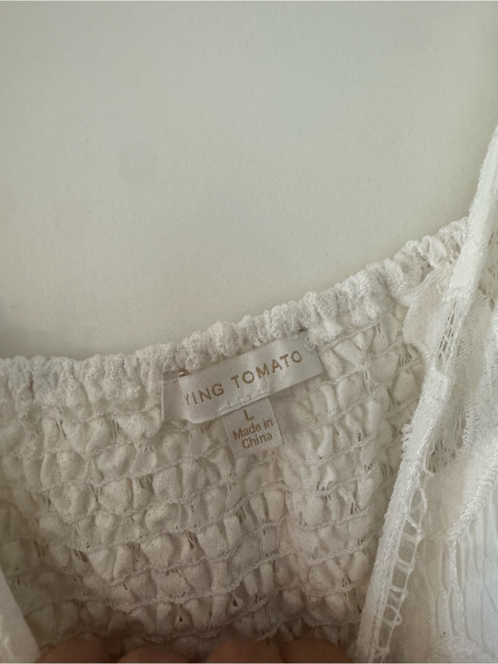 Flying Tomato Cream Lace Top - Picture 2 of 4